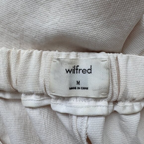 ✨ Wilfred / Aritzia | Wide Leg Cream Pull on Trousers | Size M ✨ - Picture 3 of 11